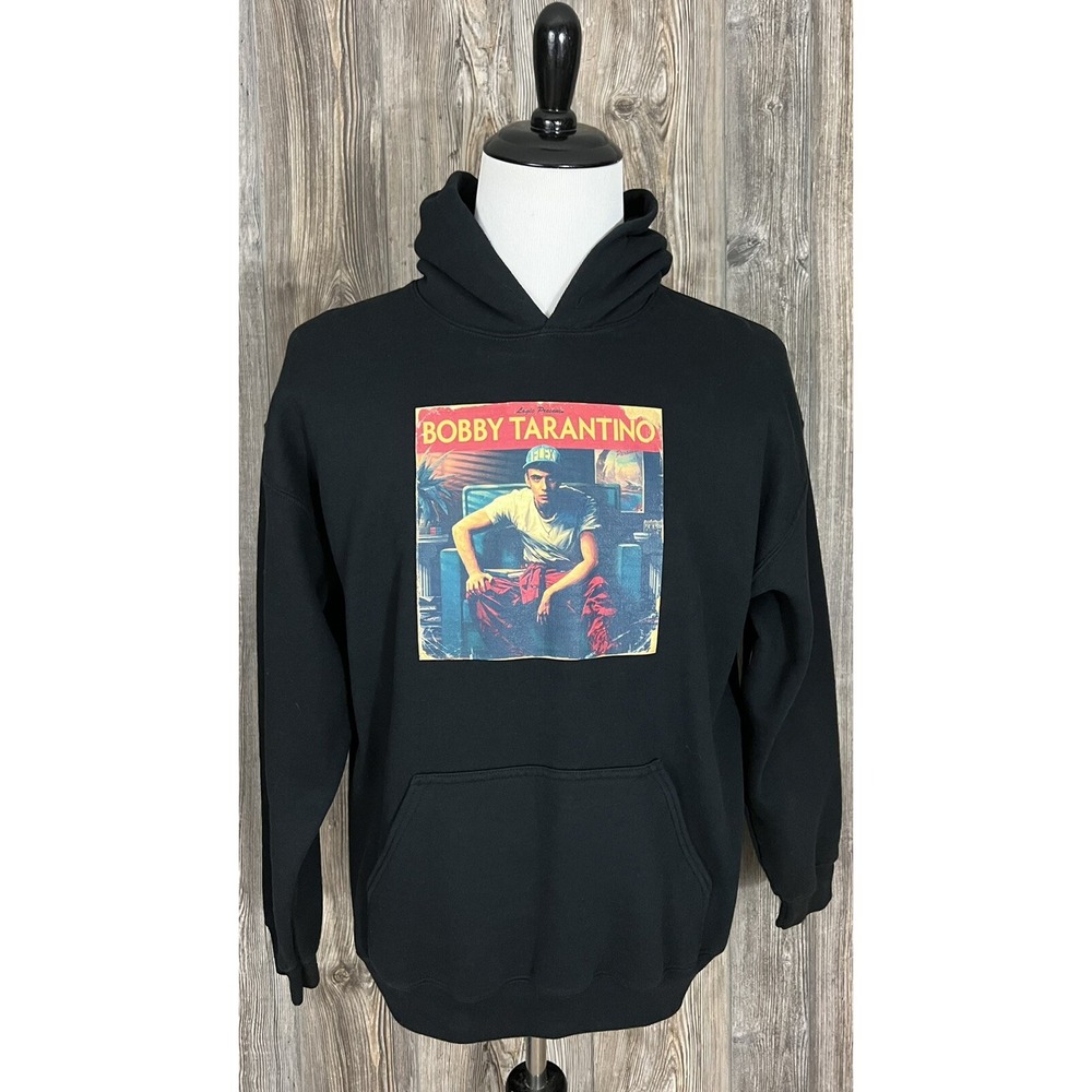 Logic Bobbie Tarantino Hoodie Black Graphic Print Men's Large Streetwear